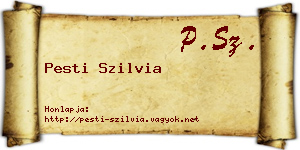 Pesti Szilvia névjegykártya