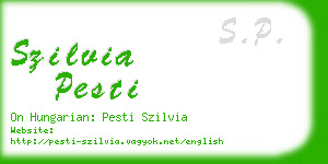 szilvia pesti business card